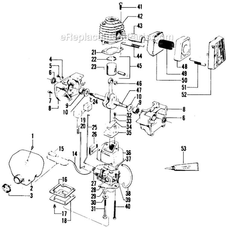 Page C Diagram and Parts List for XR-30  Weed Eater Trimmer